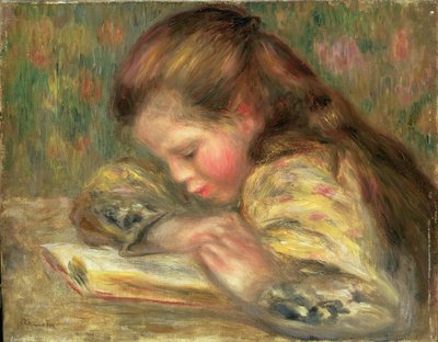 Child Reading by Pierre Auguste Renoir